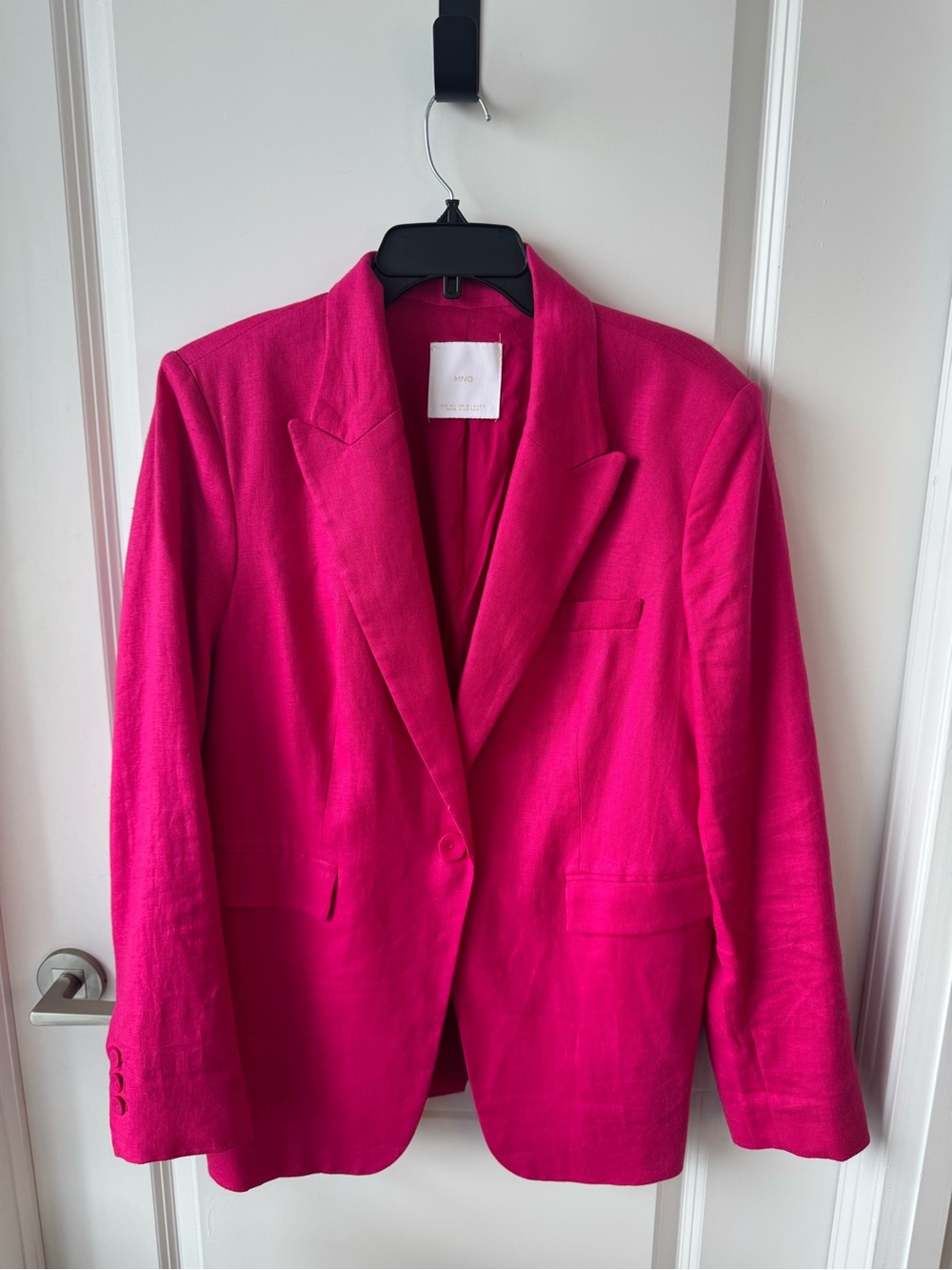 Mango Hot Pink Tailored Blazer